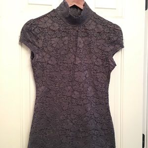 Gray all lace Express top